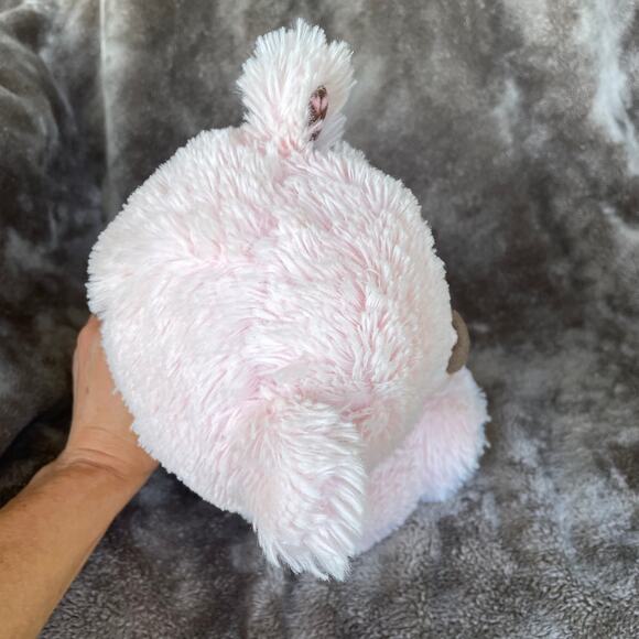 Build A Bear Pink Bear Plush Brown Feet Ears w/ Heart Nose Stuffed Toy Valentine - Picture 6 of 9